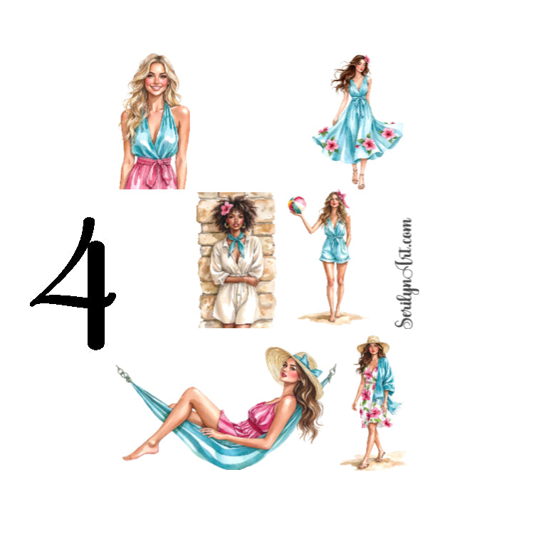 Seaside Siesta Sticker Sheet