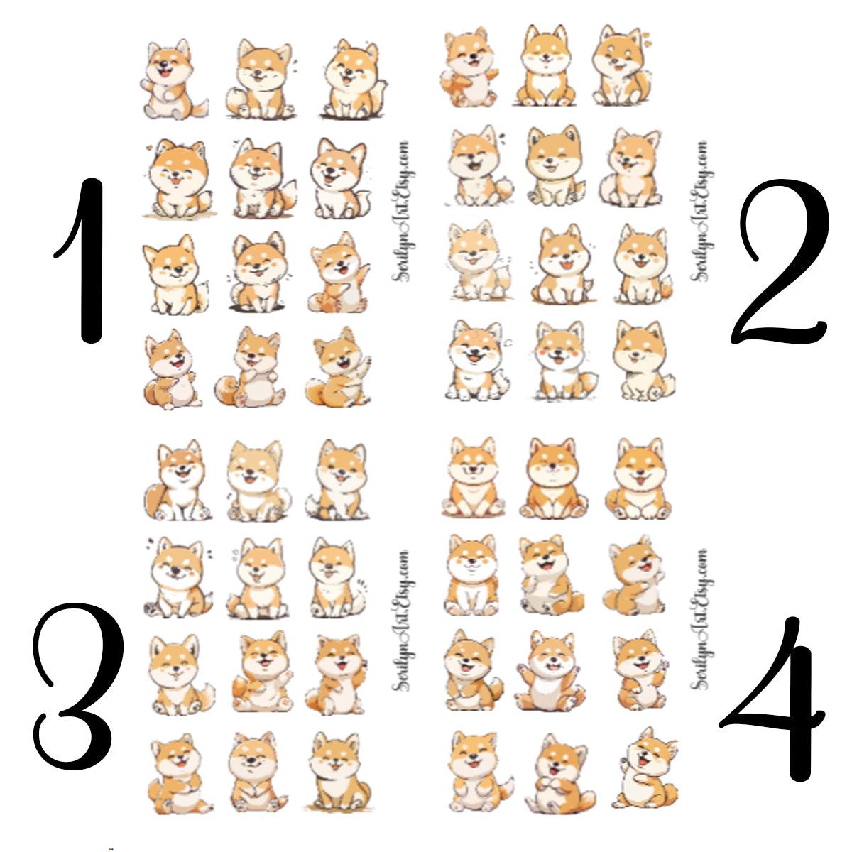 Shiba Inu Sticker Sheet