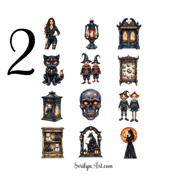 Sinister Carnival of Shadows Sticker Sheet