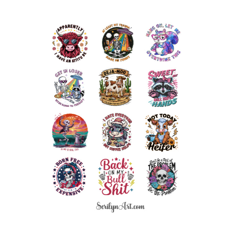 Snarky Quotes Sticker Sheet