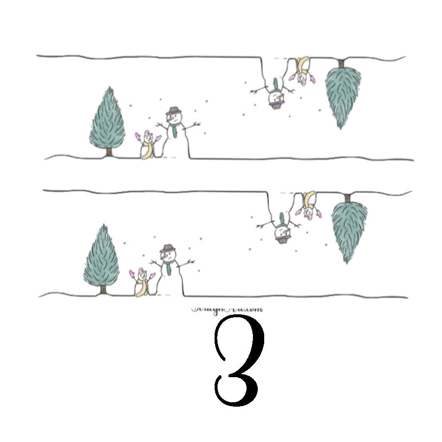 Snowman Borders Sticker Sheet