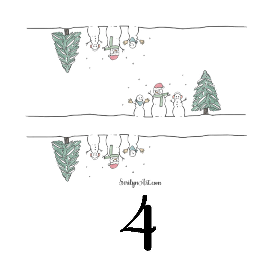 Snowman Borders Sticker Sheet