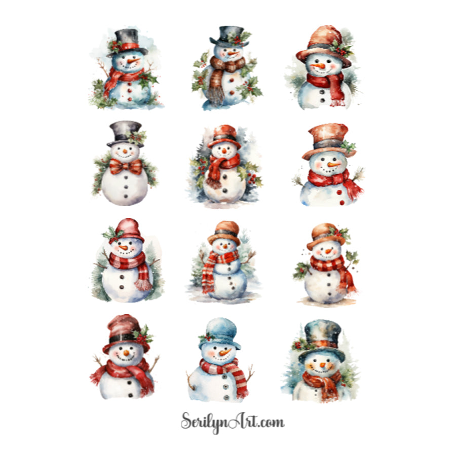 Snowmen Sticker Sheet