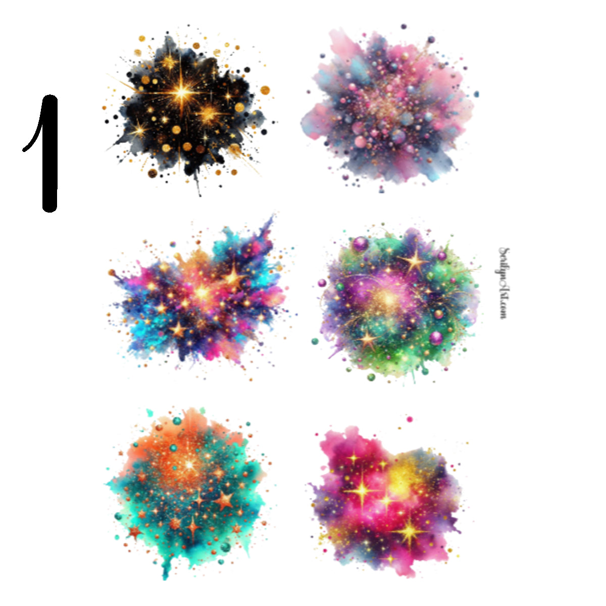 Sparkle Splashes Sticker Sheet