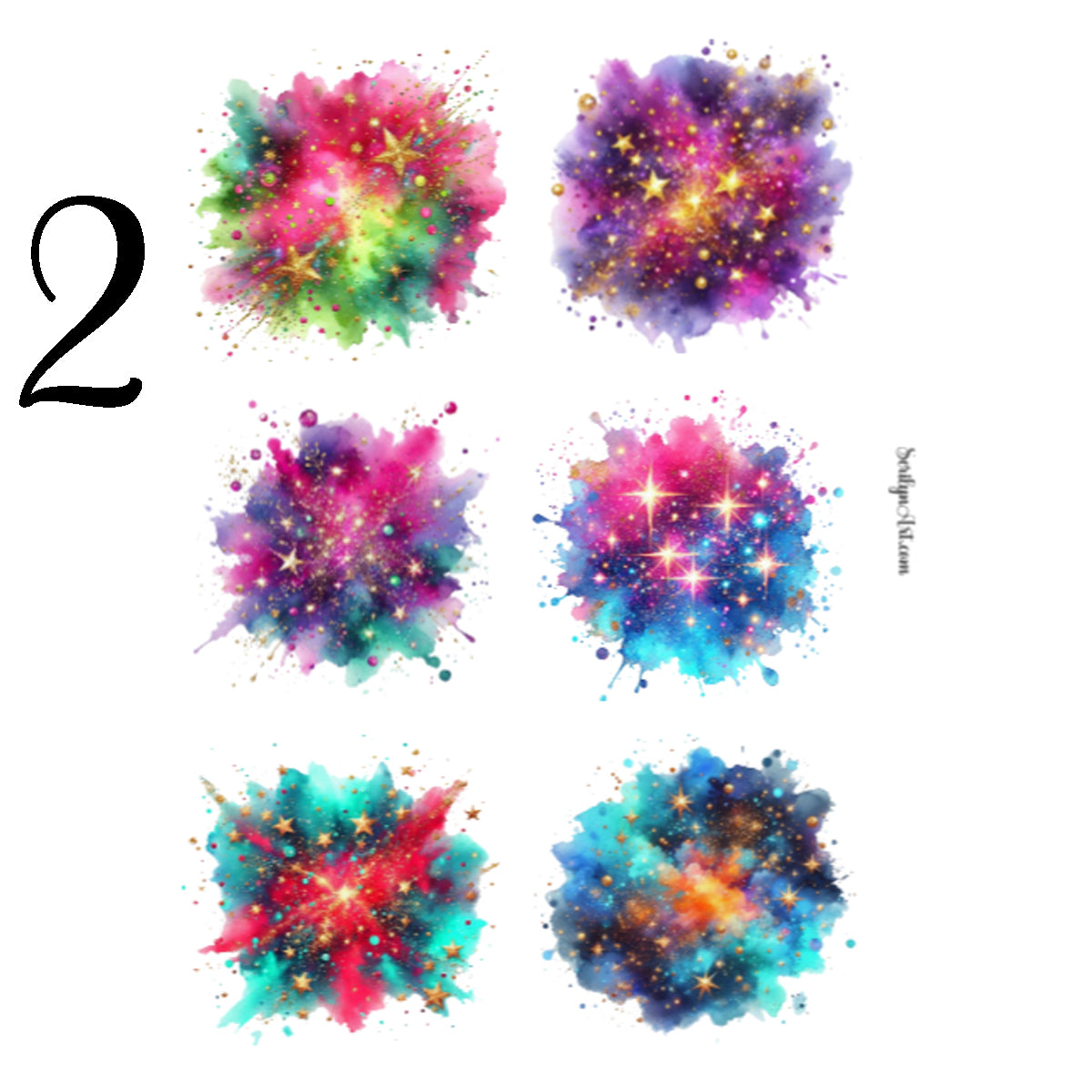 Sparkle Splashes Sticker Sheet