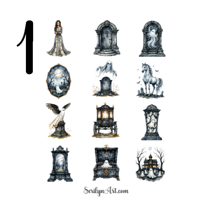 Spectral Graveyard Waltz Sticker Sheet