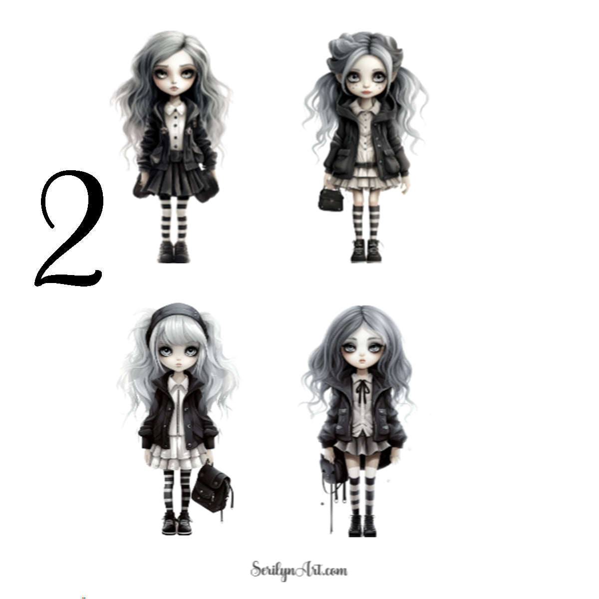 Spooky Girl Sticker Sheet