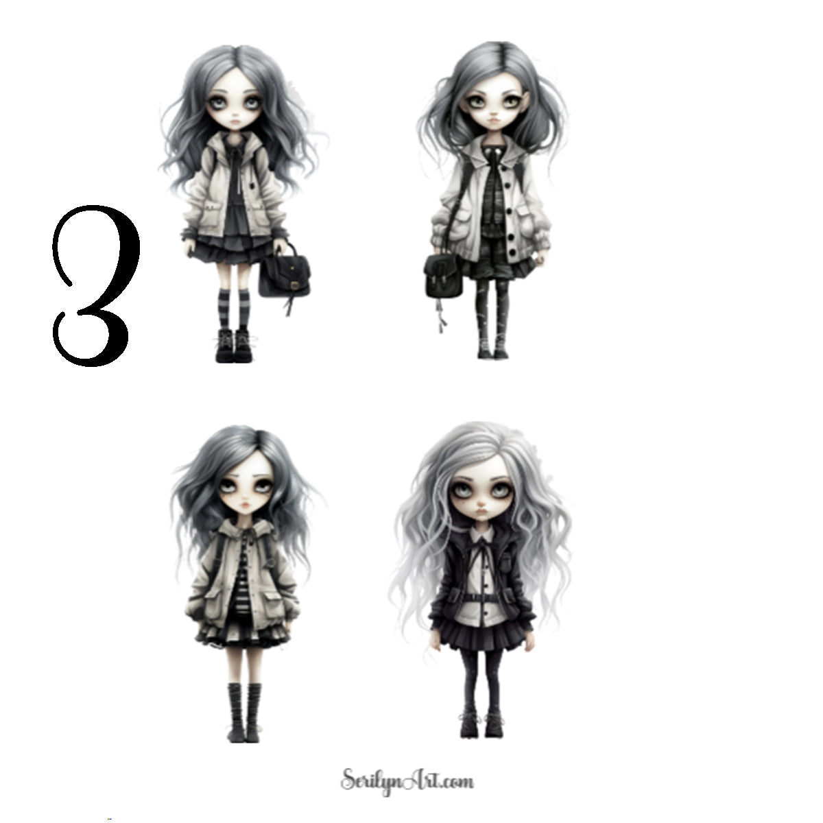 Spooky Girl Sticker Sheet