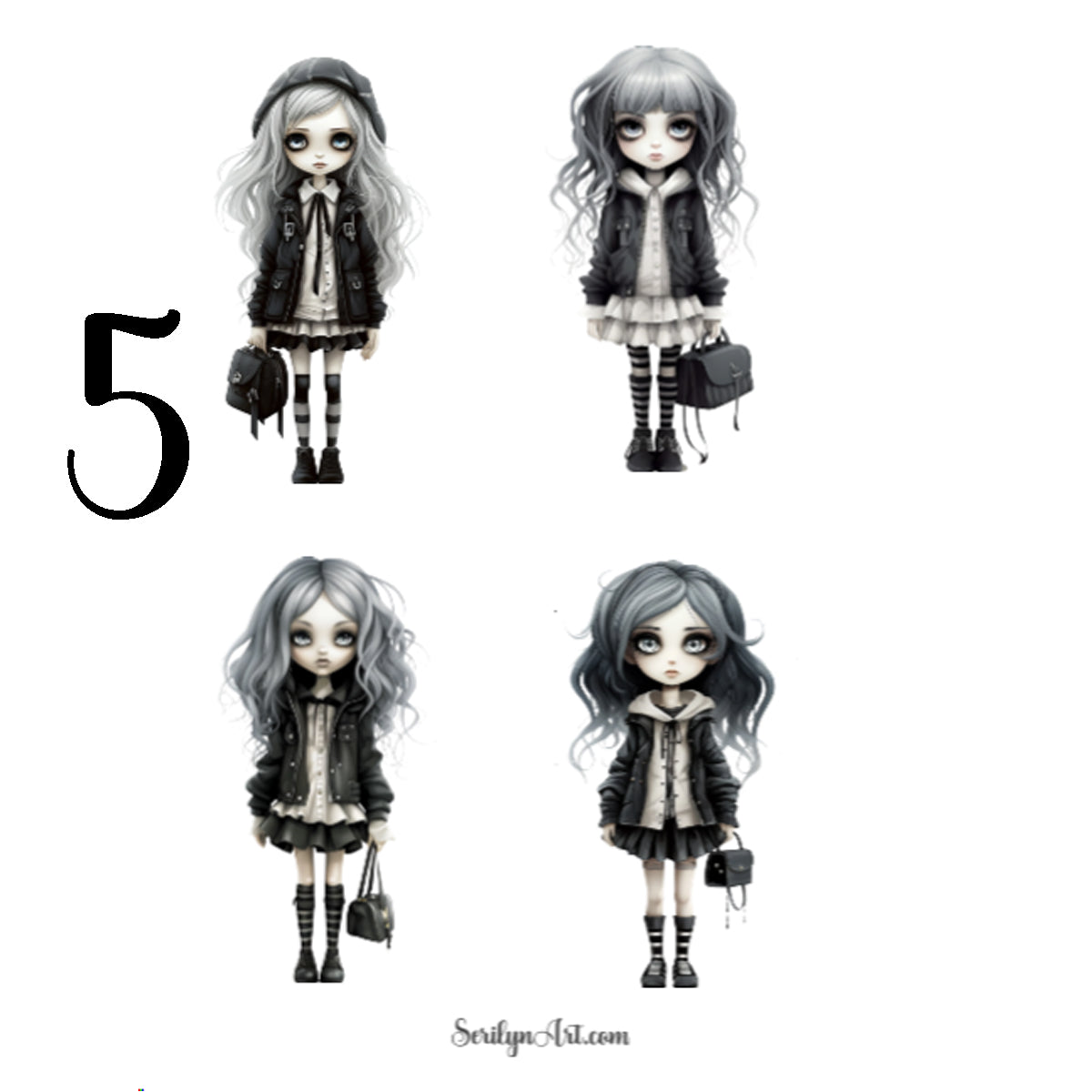 Spooky Girl Sticker Sheet