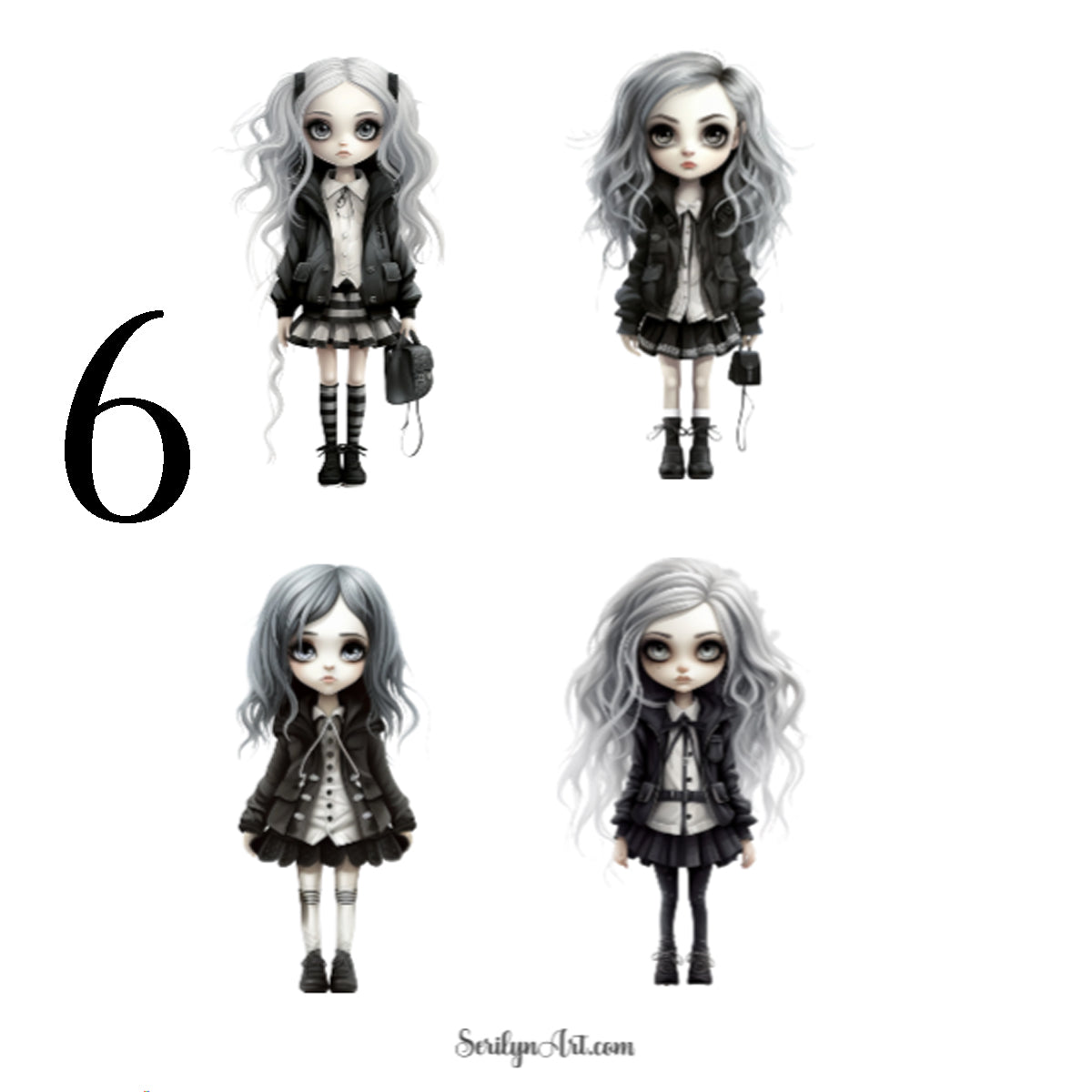 Spooky Girl Sticker Sheet