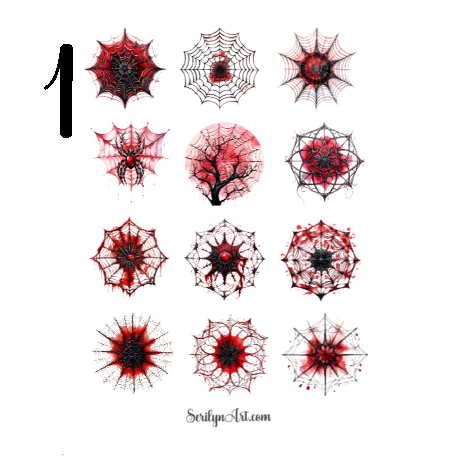 Spooky Spiderwebs Sticker Sheet