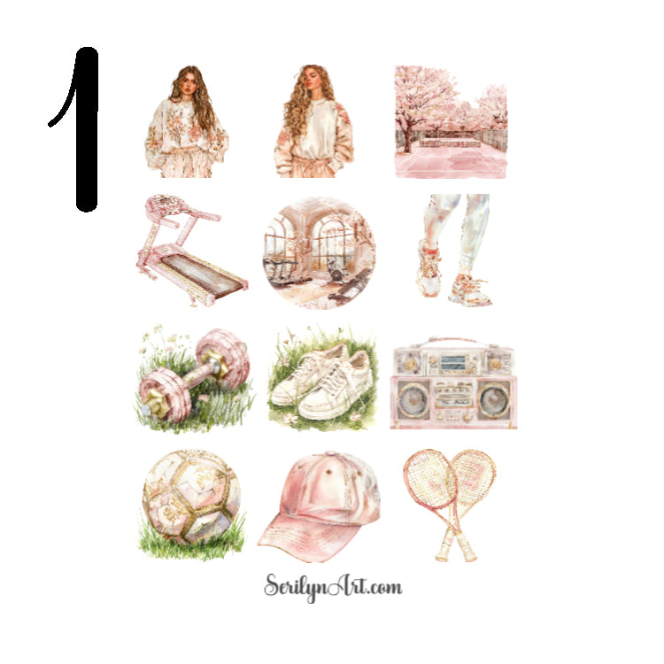 Sporty Spring Sticker Sheet