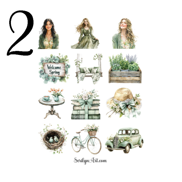 Spring Blooming Porch Sticker Sheet