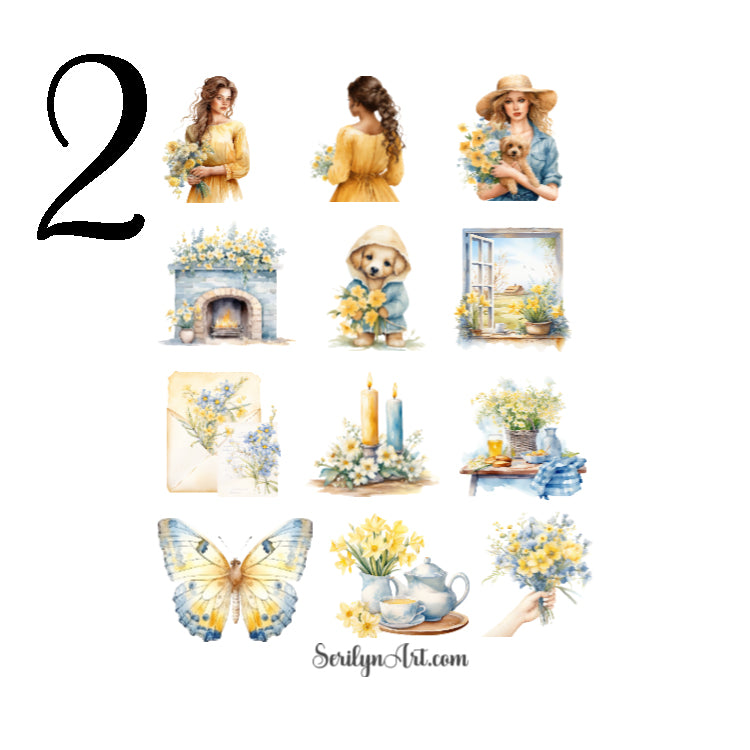 Spring Cottage Sticker Sheet