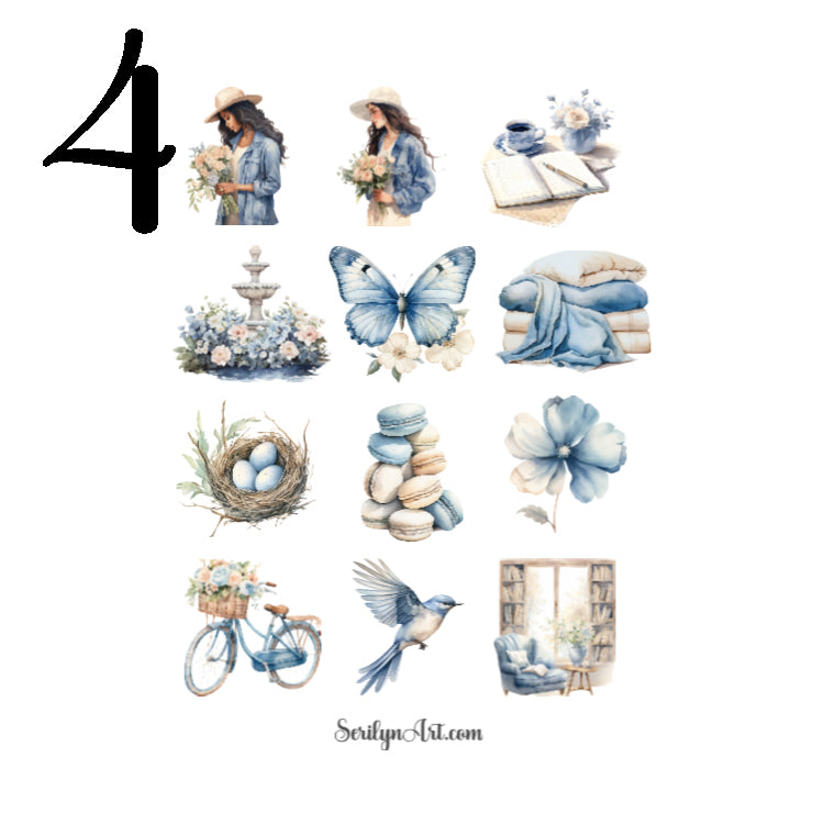 Spring Denim Sticker Sheet