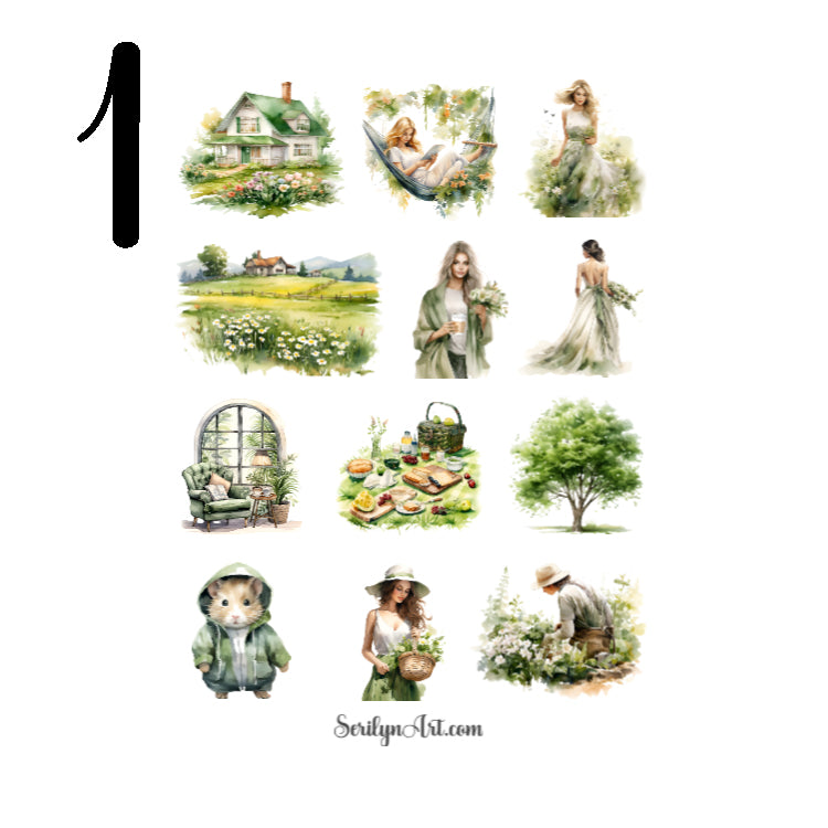 Spring Green Sticker Sheet