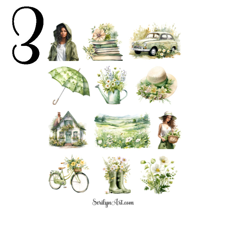 Spring Green Sticker Sheet
