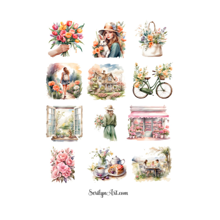 Happy Spring Sticker Sheet