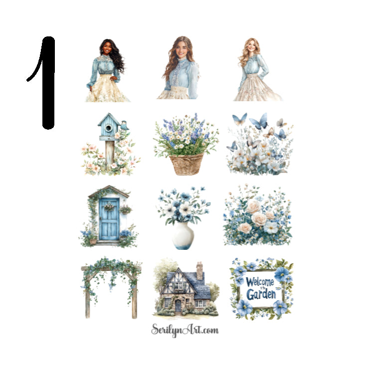 Spring Rustic Garden Sticker Sheet