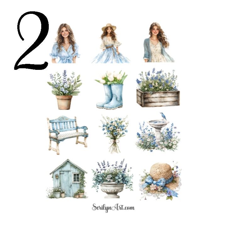 Spring Rustic Garden Sticker Sheet