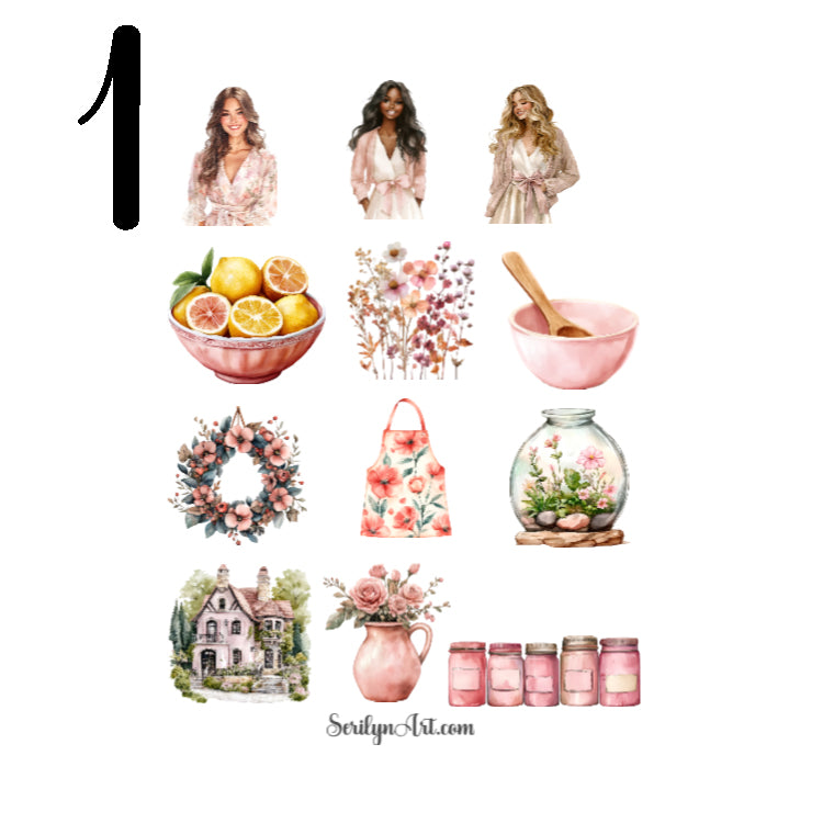 Spring Serene Kitchen Sticker Sheet