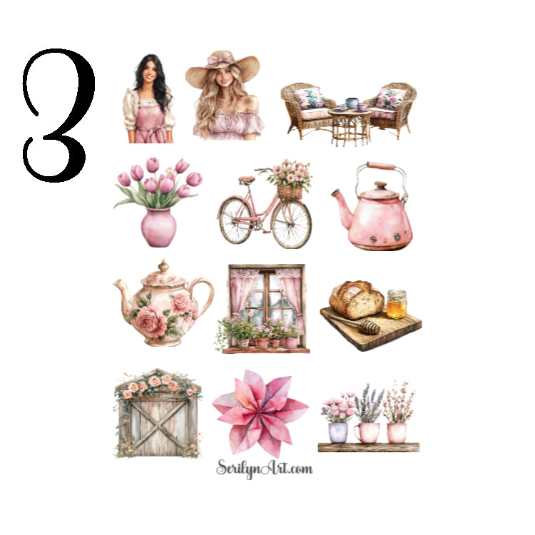 Spring Serene Kitchen Sticker Sheet