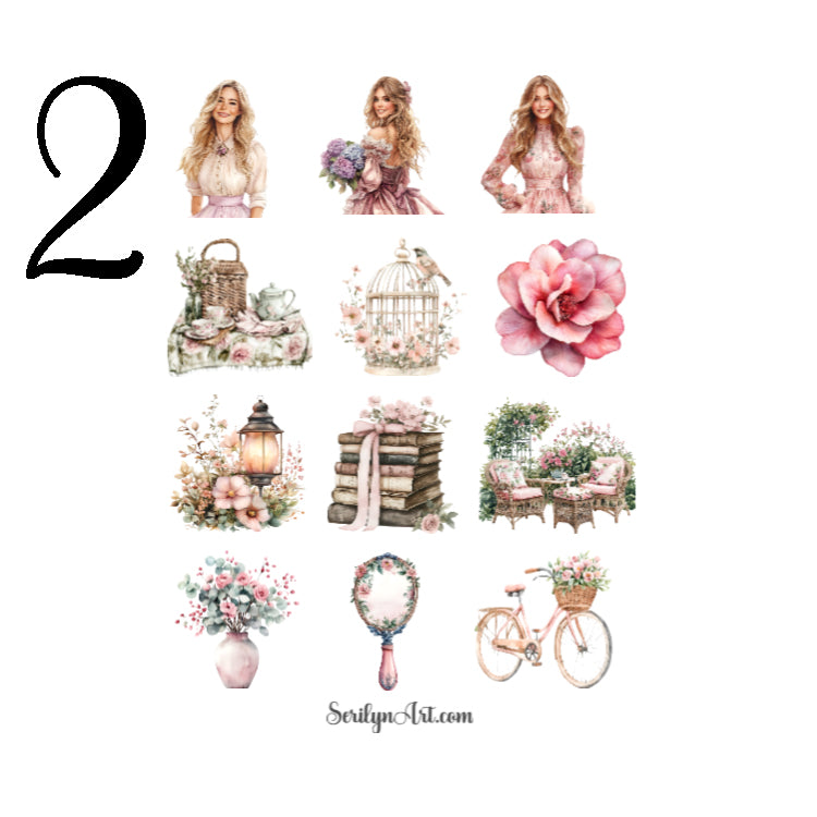 Spring Vintage Blossom Sticker Sheet