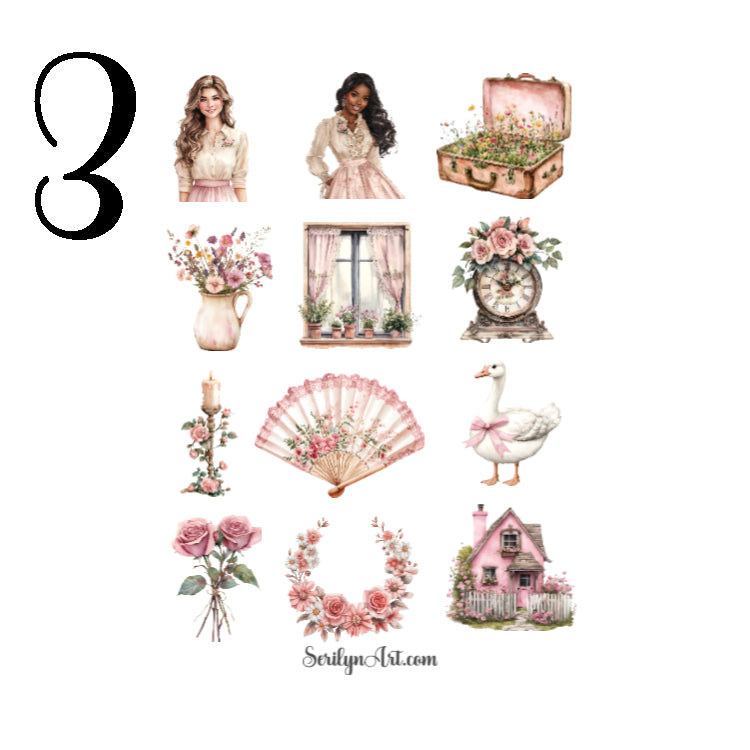 Spring Vintage Blossom Sticker Sheet