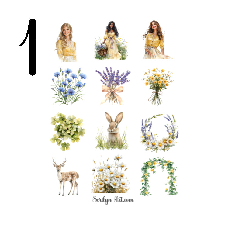 Wild Meadow Spring Sticker Sheet