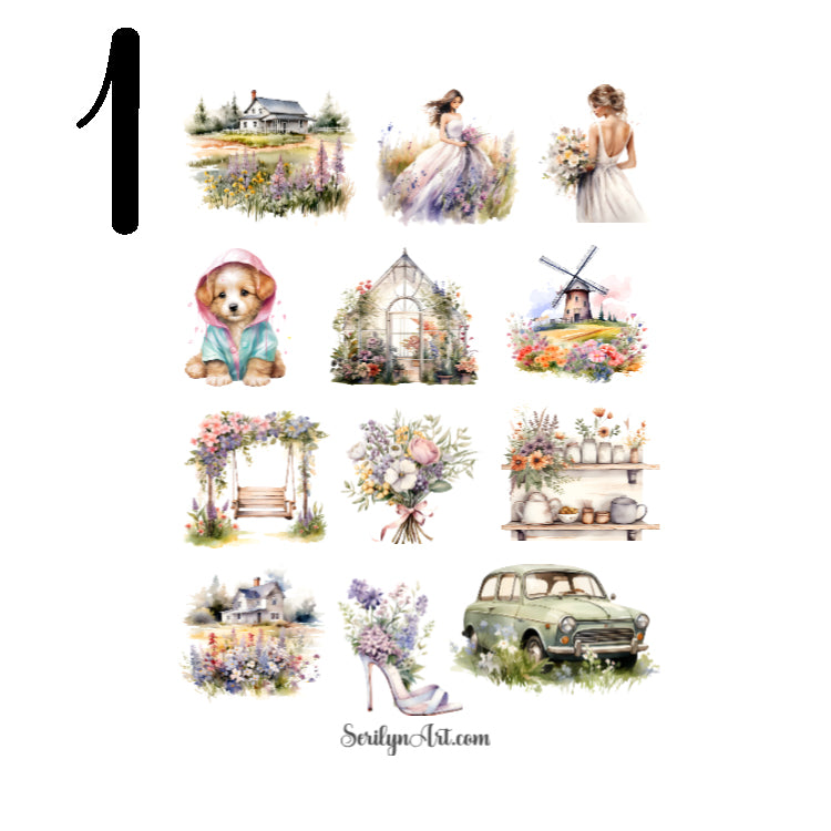 Spring Wildflower Sticker Sheet