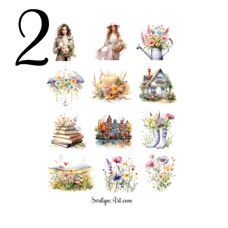 Spring Wildflower Sticker Sheet