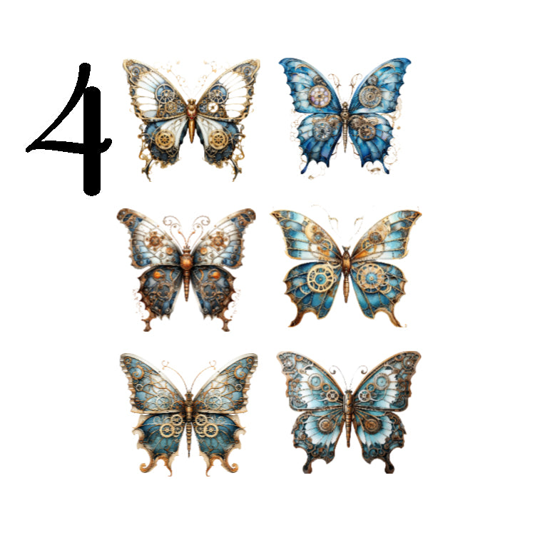Steampunk Butterflies Sticker Sheet