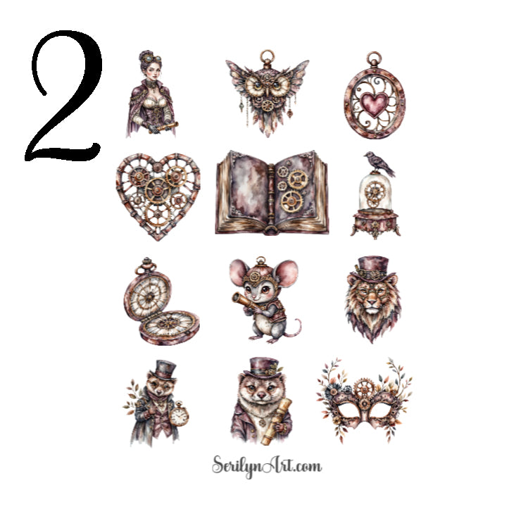 Steampunk Masquerade Sticker Sheet