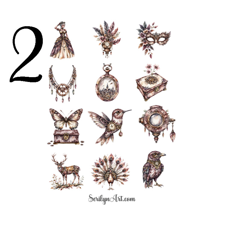 Steampunk Victorian Ballroom Sticker Sheet