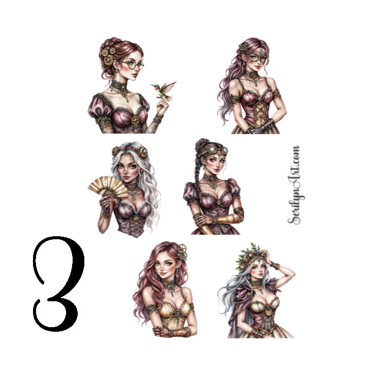 Steampunk Victorian Ballroom Sticker Sheet