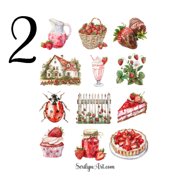 Strawberry Addiction Sticker Sheet