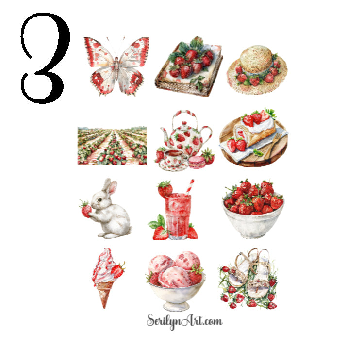 Strawberry Addiction Sticker Sheet