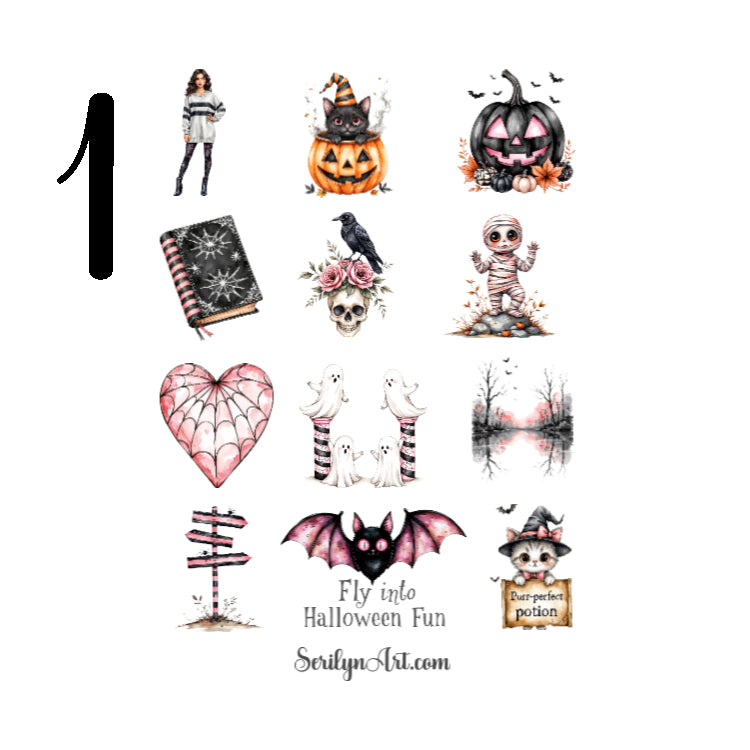 Stripes and Spiderwebs Sticker Sheet