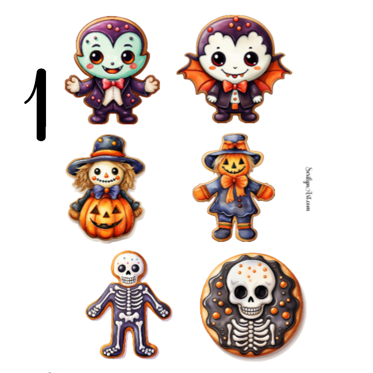 Halloween Sugar Cookies Sticker Sheet