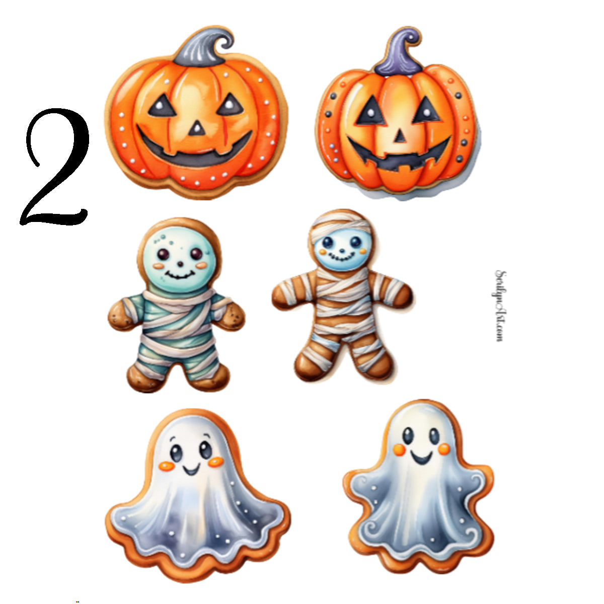 Halloween Sugar Cookies Sticker Sheet