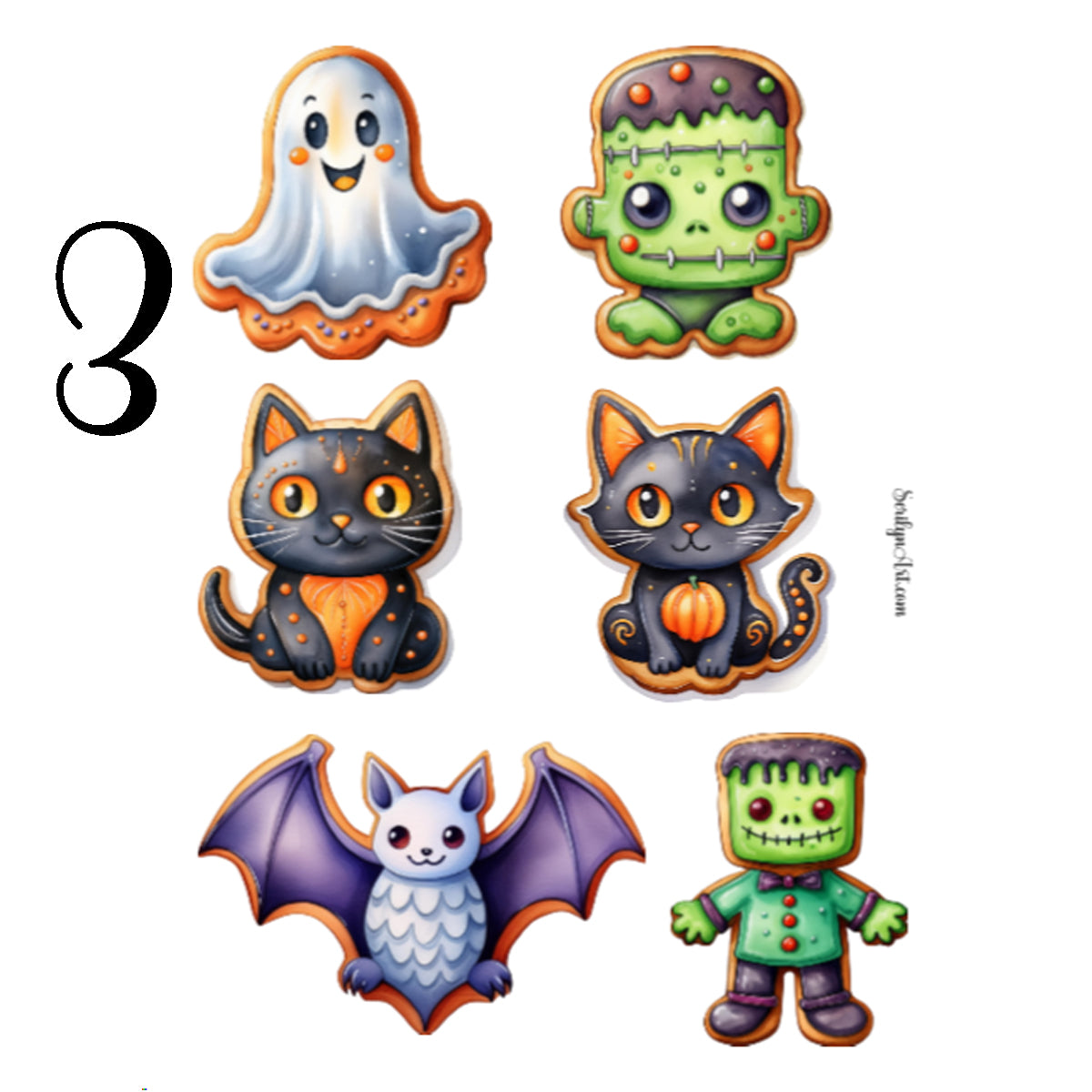 Halloween Sugar Cookies Sticker Sheet