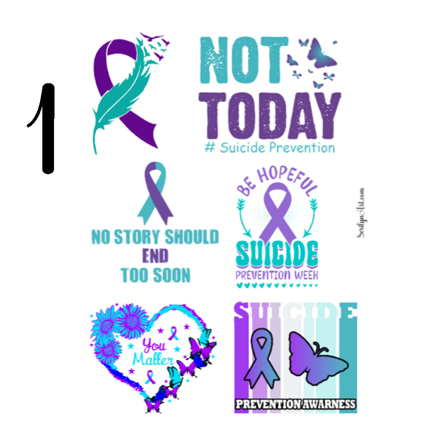 Suicide Awareness Sticker Sheet