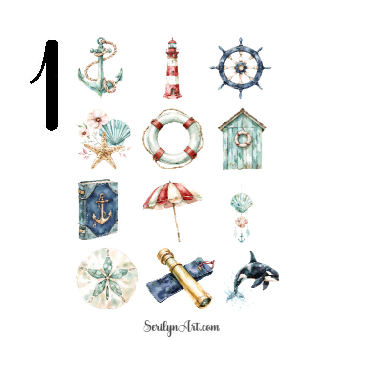 Summer Anchor Sticker Sheet