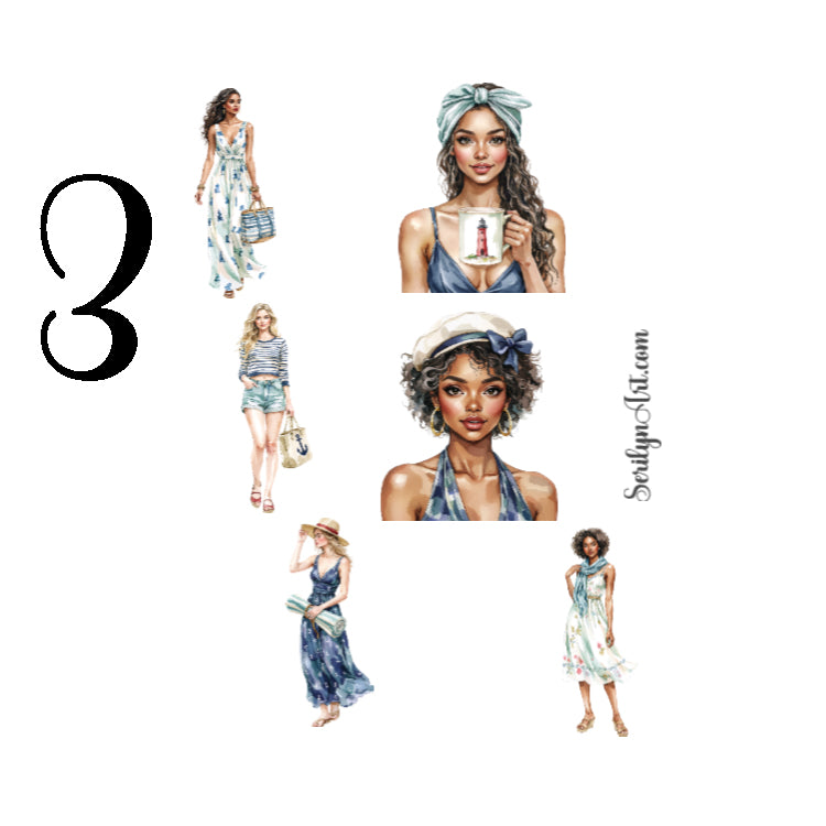 Summer Anchor Sticker Sheet