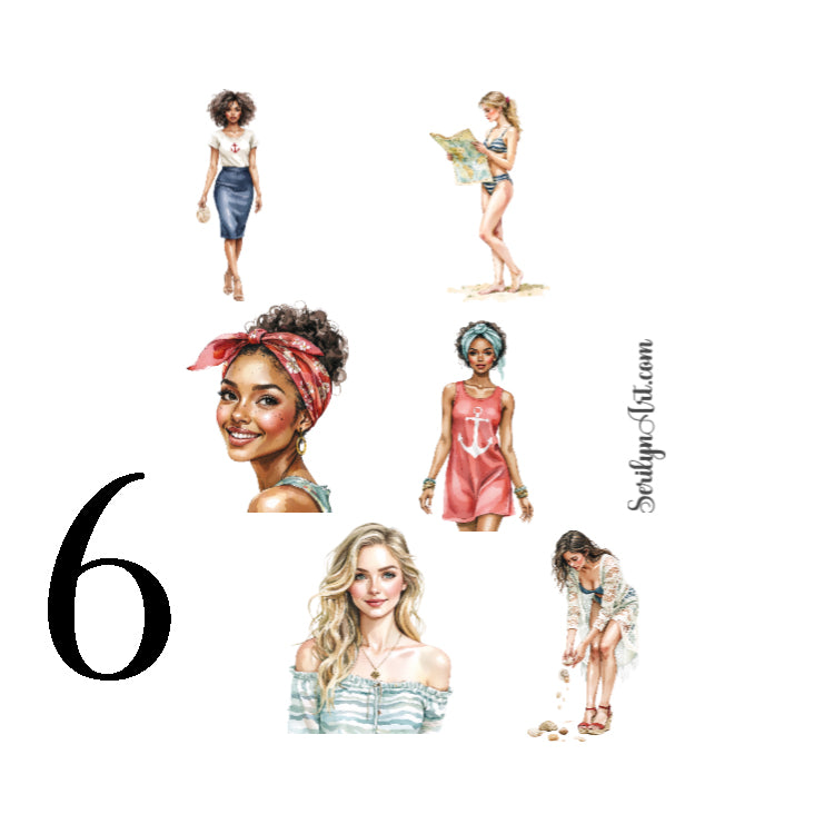 Summer Anchor Sticker Sheet