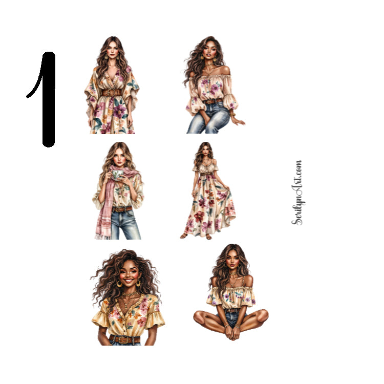 Summer Boho Sticker Sheet