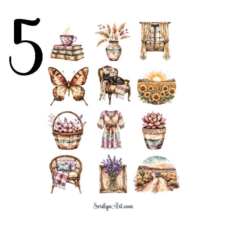 Summer Boho Sticker Sheet