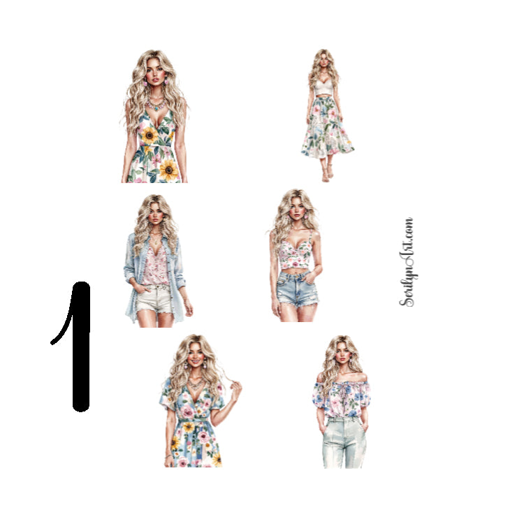 Summer City Sticker Sheet