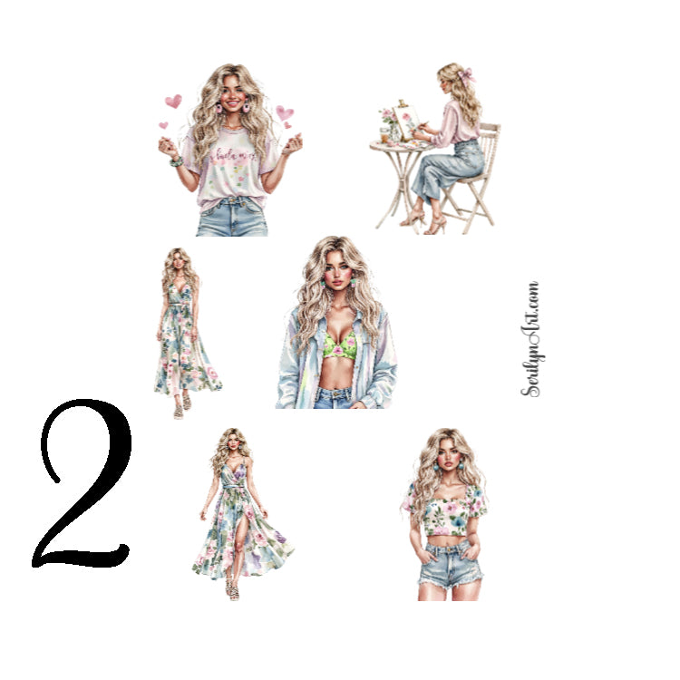 Summer City Sticker Sheet