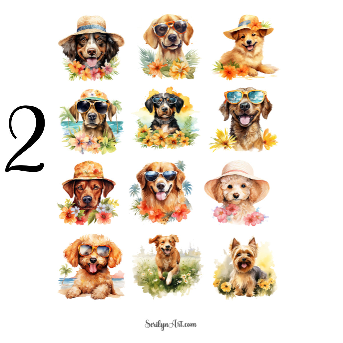 Summer Dogs Sticker Sheet